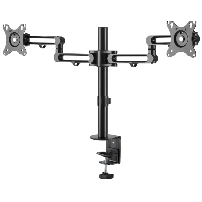 Brateck Premium Articulating Aluminum Dual Monitor Stand - Black