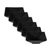 6x Maxwell & Williams Caviar Black Square Sauce Bowl 8x3cm Porcelain Serveware