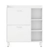 Ufurniture Shoe Cabinet 80cm Shoe Storage Cupboard w/ 2 Flip Drawers Wooden Shoe Display Shelf Rack White