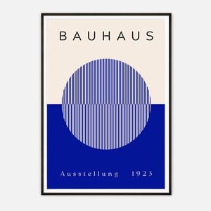 Galrie Bauhaus 1923 Exhibition Poster Iconic Geometric Art Print, Black Frame, 50 x 70cm (20 x 28inch)