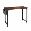 Costway Computer Desk Industrial Study Writing Table Storage Bag Brown
