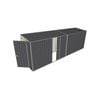 Build-A-Shed 1.2 x 6.0 x 2.0m Tunnel Shed Tunnel Hinged Door with 1 Sliding Side Door - Grey