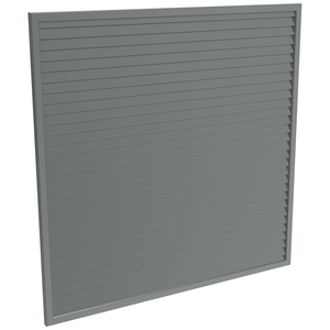 ProtectorAl 1001 - 2000 x 1001-2000mm Monument Horizontal 5mm Overlap Aluminium Welded Louver Panel