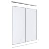 Lugna 2100 x 1201-1800mm Clear Anodised Melamine Wardrobe Double Sliding Doors