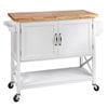 Hamptons White 2 Door Solid Wood Counter Top Kitchen Island