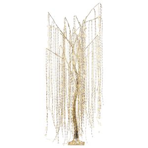 Christabelle Silver Willow Tree 180cm Christmas Display Warm White LED Lights Flexible Branches & Hanging Strands