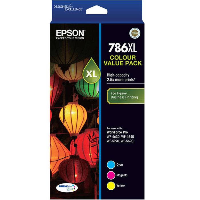 Epson Genuine Original Epson 786XL WF-4630 WF-4640 WF-5190 WF-5690 T787592 3 Color Ink