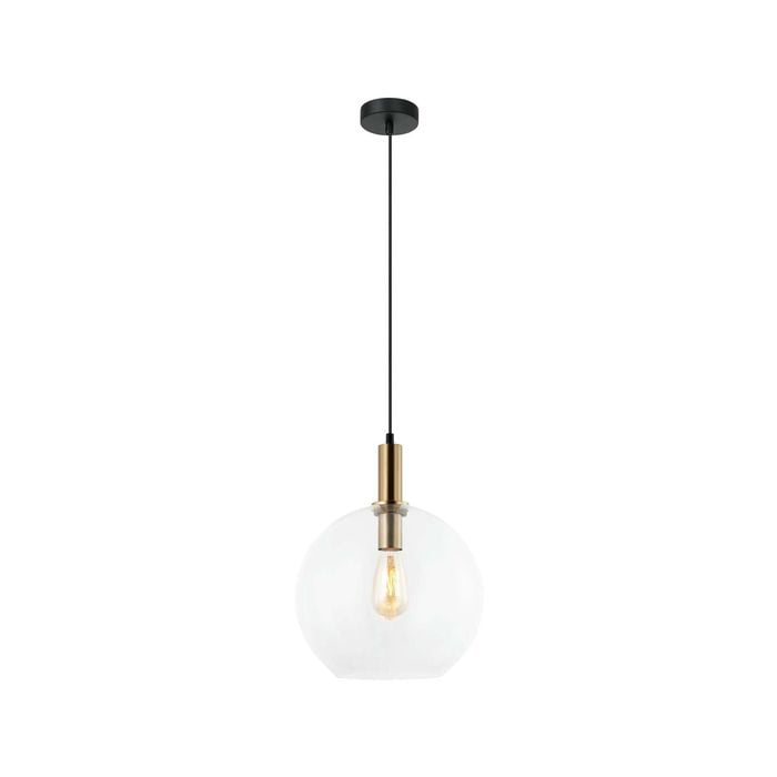 CLA Lighting PATERA Interior Glass with Extended Bronze Highlight Pendant Light- Clear