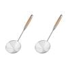 2pk D.line Stainless Steel Wok Wire Skimmer W/ Beechwood 13.5cm Diameter