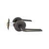 Schlage Graphite Medio Plus Series Sierra Passage Lever Set with QuickFix