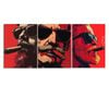 3pcs Featuring a Man Dark Red Danger Perfect Print 100% Australian Made 3 x 40x60cm (Metal Print)