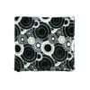 Assorted Plush Throw Rug 125 x 150 cm Circle Black