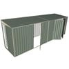 Build-a-Shed 1.5 x 6 x 2m Single and Double Hinged Side Door Skillion Shed - Green