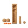 Centra Balance Board 5-In-1 Cork Ankle Trainer With Massage Ball Home Brown