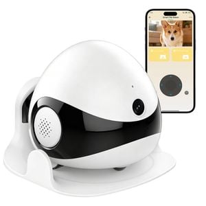 Advwin Pet Camera Robot Indoor Security Camera 2.4G & 5G Auto-Recharge Two-Way Talk Night Vision