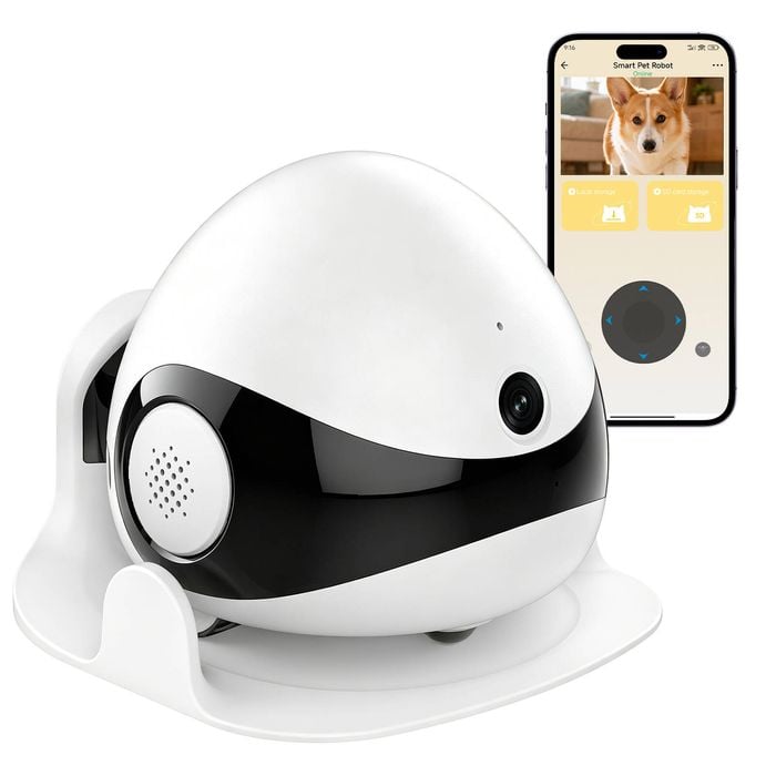 Advwin Pet Camera Robot Indoor Security Camera 2.4G & 5G Auto-Recharge Two-Way Talk Night Vision