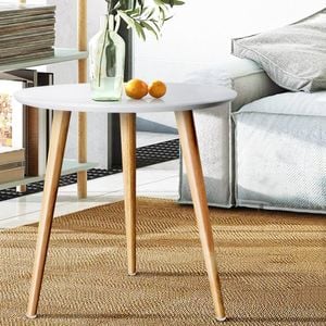 Artiss White Round Side Table