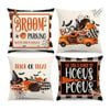 Catzon 4 Pcs Scary Throw Pillow Covers Linen Cushion Case for Decor 45X45cm