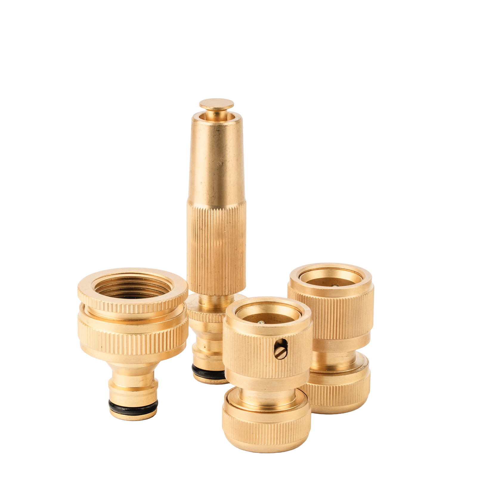 Garden Basics 4 Piece Brass Hose Connector Set