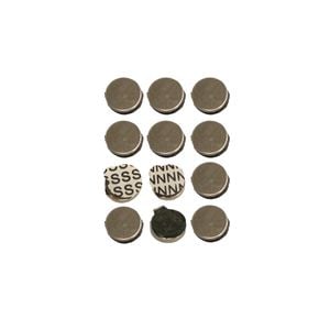 Everhang 9.5mm North South Adhesive Rare Earth Disc Magnet - 6 Pack