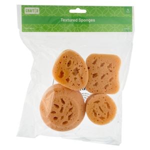 Crafted Assorted Sponges Paint Brushes - 4 Pack