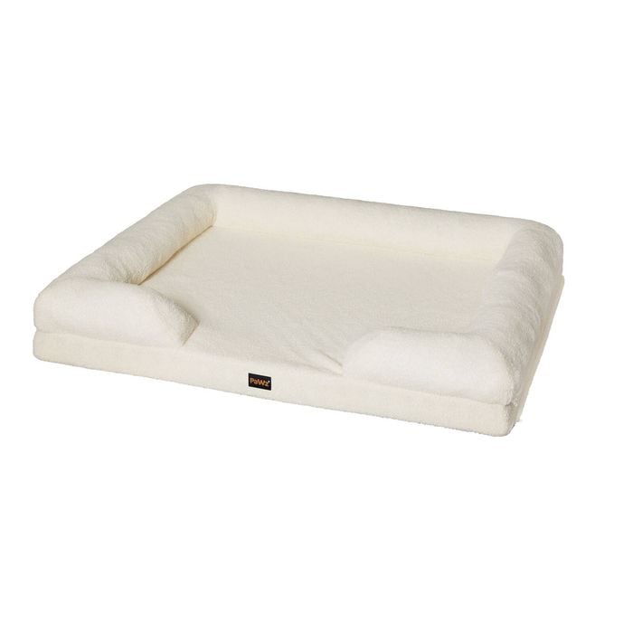 Pawz XXL Size Dog Bed Teddy Fleece Sofa White
