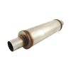 Outlaw T-409 Stainless Steel Round Muffler, 2" In/Out, 4" Body Diameter 20" Overall