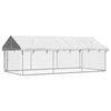 vidaXL Outdoor Dog Kennel with Roof Pet Dog Cage Crate House Lockable Playpen