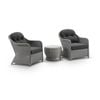 Plantation Patio Set Side Table Brushed Grey & Denim Grey Cushions