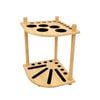 Leaf Living Arix Mahogany Corner Cue Rack, 8-cue Wooden Floor Stand With Dual-level Holders - Wood