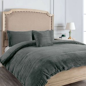 Alastairs Ruby Charcoal Quilt Cover Set Super King
