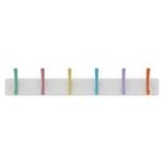 MODE 6 Pastel Hooks On White Board Hat And Coat Rack
