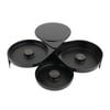 Olympia Glass Rimmer 3 Tier Black Plastic 70x200x160mm Cocktail Bar Equipment