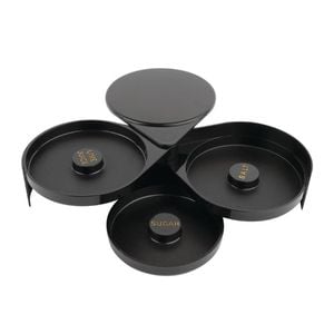 Olympia Glass Rimmer 3 Tier Black Plastic 70x200x160mm Cocktail Bar Equipment