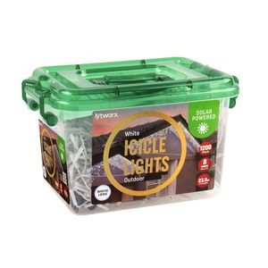 Lytworx White Solar Icicle Lights - 1200 Pack