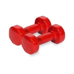 2pk Vinyl Dipped Weighted Dumbbell 3kg Home Gym Workout Set