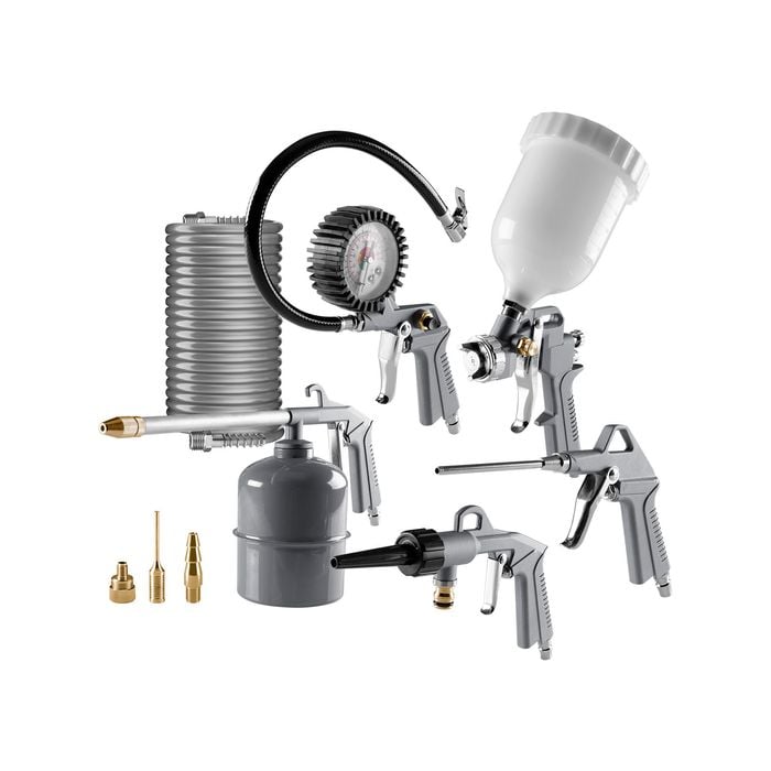 Ozito 9 Piece Air Tool And Accessories Kit