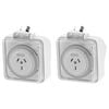 Arlec 24 Hour Weatherproof Timer - Twin Pack