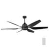 Brilliant 183cm Matte Black X Large Widespan Indoor Outdoor DC Ceiling Fan with Remote