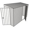Build-A-Shed 1.2 x 3.0 x 2.0m Skillion Single Hinged Side Door Shed - Zinc