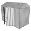 Build-a-Shed 1.5 x 3.0 x 2.3m Double Hinged Side Door Gable Shed - Zinc