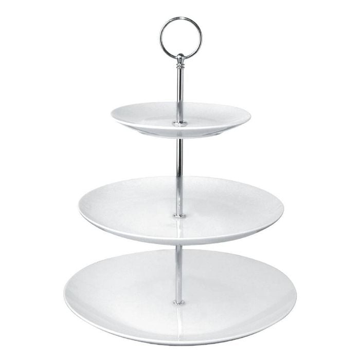 Olympia High Tea Stand 3 Tier Stainless Steel Afternoon Tea Cake Display Stand