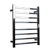 Hotwire 80W 700 x 530mm Stainless Steel 8 Bar Flat Square Heated Towel Rail with Timer