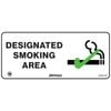 Pinnacle 450 x 200mm Poly Designated Smoking Area Sign