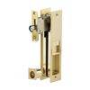 Sylvan Satin Brass Cavity Slider Privacy Set