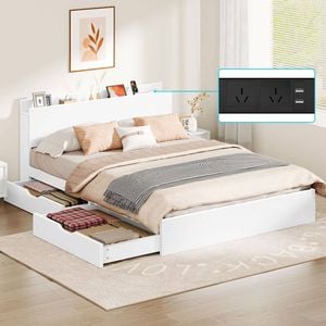Alfordson Bed Frame Queen With 2 Drawers