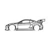 Ignite Laser Subaru 2022 BRZ PandemV3 Silhouette Metal Wall Art Rustic Metal 23.6inch/60cm