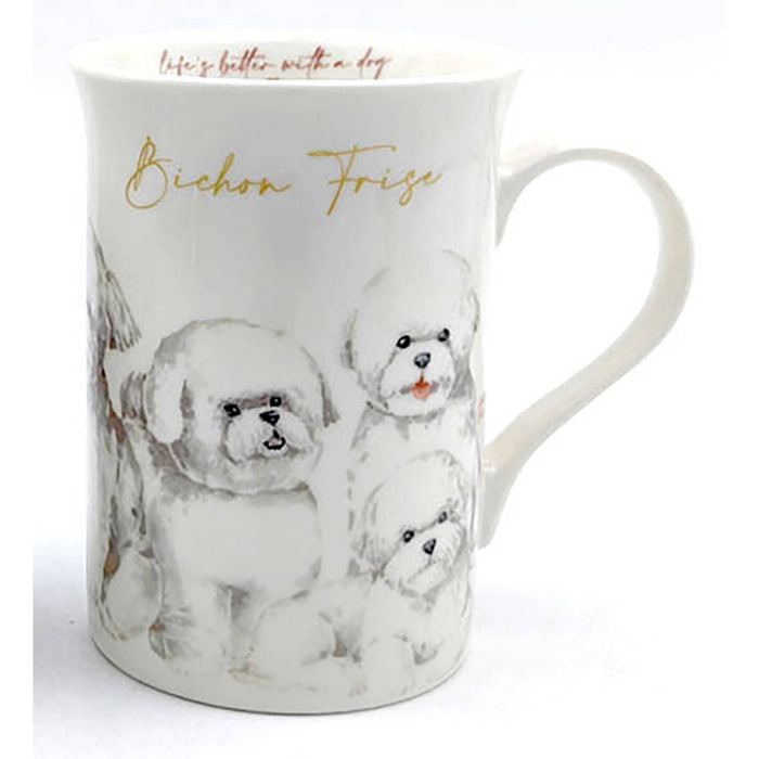 Muddy Paws Bichon Frise Mug 360ml New Bone China Drinking Cup