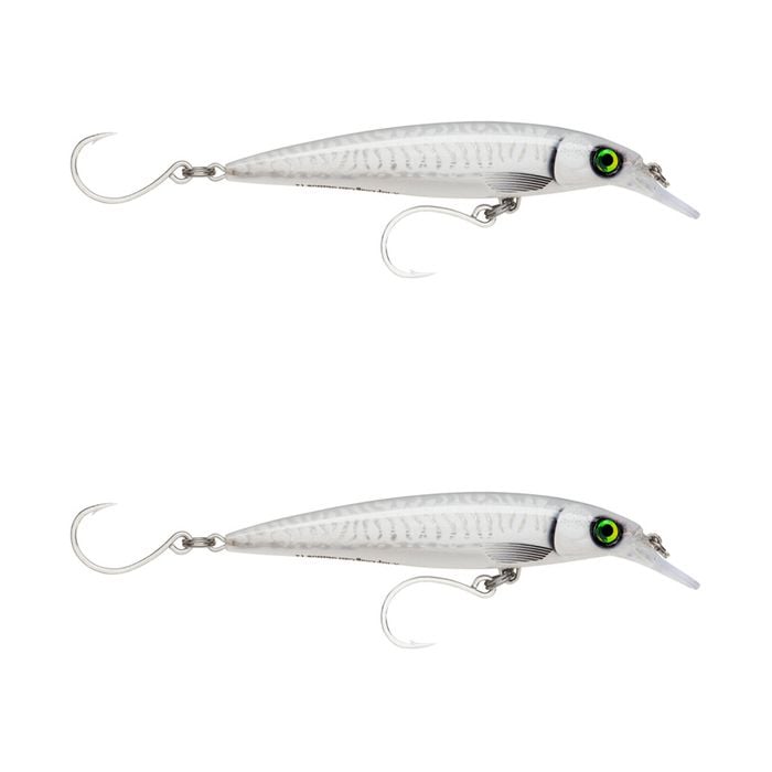 2x Rapala 12cm Saltwater X Rap Long Cast Sink Minnow Fishing Lures - Ghost