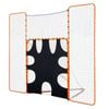 VEVOR Lacrosse Goal Orange with Backstop and Target Steel Frame for Youth Adult Training